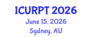 International Conference on Urban, Regional Planning and Transportation (ICURPT) June 15, 2026 - Sydney, Australia