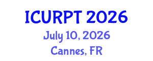 International Conference on Urban, Regional Planning and Transportation (ICURPT) July 10, 2026 - Cannes, France