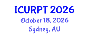 International Conference on Urban, Regional Planning and Transportation (ICURPT) October 18, 2026 - Sydney, Australia