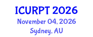 International Conference on Urban, Regional Planning and Transportation (ICURPT) November 04, 2026 - Sydney, Australia