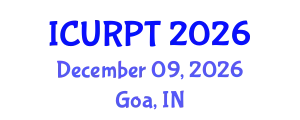 International Conference on Urban, Regional Planning and Transportation (ICURPT) December 09, 2026 - Goa, India