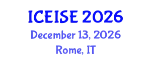 International Conference on Enterprise Information Systems and Engineering (ICEISE) December 13, 2026 - Rome, Italy