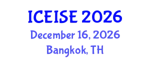 International Conference on Enterprise Information Systems and Engineering (ICEISE) December 16, 2026 - Bangkok, Thailand