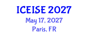 International Conference on Enterprise Information Systems and Engineering (ICEISE) May 17, 2027 - Paris, France