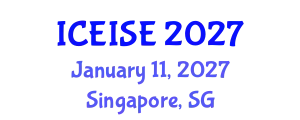 International Conference on Enterprise Information Systems and Engineering (ICEISE) January 11, 2027 - Singapore, Singapore
