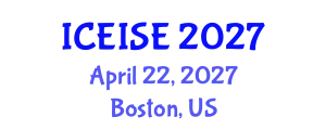 International Conference on Enterprise Information Systems and Engineering (ICEISE) April 22, 2027 - Boston, United States