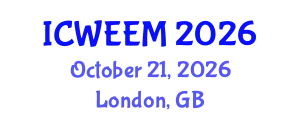 International Conference on Water, Energy and Environmental Management (ICWEEM) October 21, 2026 - London, United Kingdom