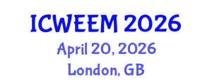 International Conference on Water, Energy and Environmental Management (ICWEEM) April 20, 2026 - London, United Kingdom