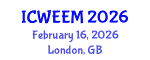 International Conference on Water, Energy and Environmental Management (ICWEEM) February 16, 2026 - London, United Kingdom
