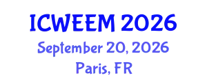 International Conference on Water, Energy and Environmental Management (ICWEEM) September 20, 2026 - Paris, France