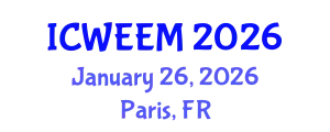 International Conference on Water, Energy and Environmental Management (ICWEEM) January 26, 2026 - Paris, France