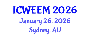 International Conference on Water, Energy and Environmental Management (ICWEEM) January 26, 2026 - Sydney, Australia