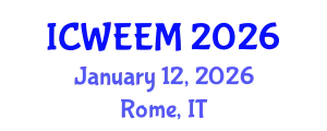International Conference on Water, Energy and Environmental Management (ICWEEM) January 12, 2026 - Rome, Italy