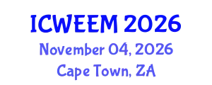 International Conference on Water, Energy and Environmental Management (ICWEEM) November 04, 2026 - Cape Town, South Africa