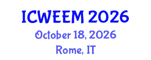 International Conference on Water, Energy and Environmental Management (ICWEEM) October 18, 2026 - Rome, Italy
