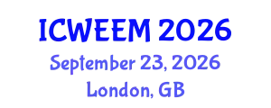 International Conference on Water, Energy and Environmental Management (ICWEEM) September 23, 2026 - London, United Kingdom