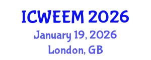 International Conference on Water, Energy and Environmental Management (ICWEEM) January 19, 2026 - London, United Kingdom