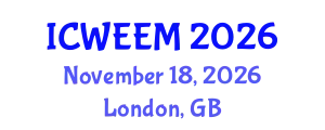 International Conference on Water, Energy and Environmental Management (ICWEEM) November 18, 2026 - London, United Kingdom