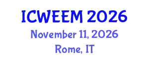 International Conference on Water, Energy and Environmental Management (ICWEEM) November 11, 2026 - Rome, Italy