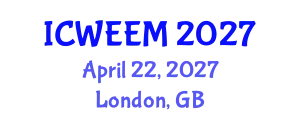 International Conference on Water, Energy and Environmental Management (ICWEEM) April 22, 2027 - London, United Kingdom
