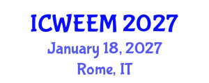 International Conference on Water, Energy and Environmental Management (ICWEEM) January 18, 2027 - Rome, Italy