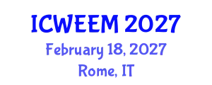 International Conference on Water, Energy and Environmental Management (ICWEEM) February 18, 2027 - Rome, Italy
