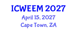 International Conference on Water, Energy and Environmental Management (ICWEEM) April 15, 2027 - Cape Town, South Africa