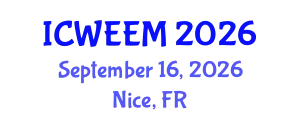 International Conference on Water, Energy and Environmental Management (ICWEEM) September 16, 2026 - Nice, France