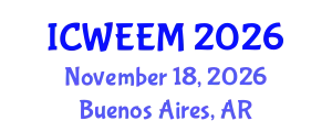 International Conference on Water, Energy and Environmental Management (ICWEEM) November 18, 2026 - Buenos Aires, Argentina