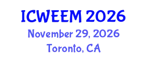 International Conference on Water, Energy and Environmental Management (ICWEEM) November 29, 2026 - Toronto, Canada