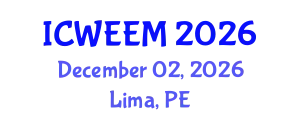 International Conference on Water, Energy and Environmental Management (ICWEEM) December 02, 2026 - Lima, Peru