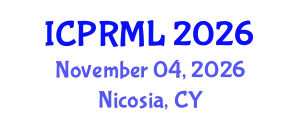 International Conference on Pattern Recognition and Machine Learning (ICPRML) November 04, 2026 - Nicosia, Cyprus