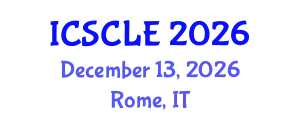 International Conference on Supply Chain and Logistics Engineering (ICSCLE) December 13, 2026 - Rome, Italy