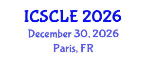 International Conference on Supply Chain and Logistics Engineering (ICSCLE) December 30, 2026 - Paris, France