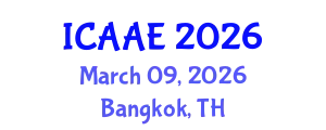 International Conference on Aerospace and Aviation Engineering (ICAAE) March 09, 2026 - Bangkok, Thailand
