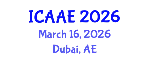 International Conference on Aerospace and Aviation Engineering (ICAAE) March 16, 2026 - Dubai, United Arab Emirates