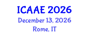 International Conference on Aerospace and Aviation Engineering (ICAAE) December 13, 2026 - Rome, Italy