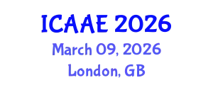 International Conference on Aerospace and Aviation Engineering (ICAAE) March 09, 2026 - London, United Kingdom