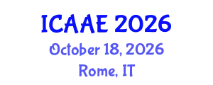 International Conference on Aerospace and Aviation Engineering (ICAAE) October 18, 2026 - Rome, Italy