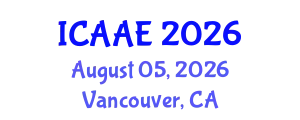 International Conference on Aerospace and Aviation Engineering (ICAAE) August 05, 2026 - Vancouver, Canada