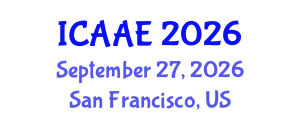 International Conference on Aerospace and Aviation Engineering (ICAAE) September 27, 2026 - San Francisco, United States