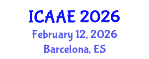International Conference on Aerospace and Aviation Engineering (ICAAE) February 12, 2026 - Barcelona, Spain