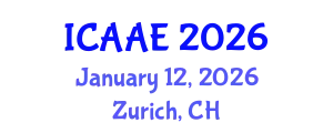 International Conference on Aerospace and Aviation Engineering (ICAAE) January 12, 2026 - Zurich, Switzerland