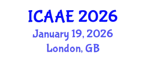 International Conference on Aerospace and Aviation Engineering (ICAAE) January 19, 2026 - London, United Kingdom