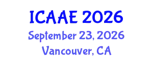 International Conference on Aerospace and Aviation Engineering (ICAAE) September 23, 2026 - Vancouver, Canada