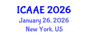 International Conference on Aerospace and Aviation Engineering (ICAAE) January 26, 2026 - New York, United States