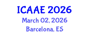 International Conference on Aerospace and Aviation Engineering (ICAAE) March 02, 2026 - Barcelona, Spain