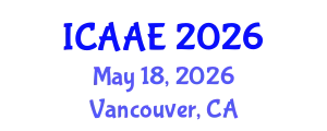 International Conference on Aerospace and Aviation Engineering (ICAAE) May 18, 2026 - Vancouver, Canada