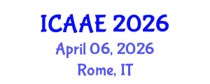 International Conference on Aerospace and Aviation Engineering (ICAAE) April 06, 2026 - Rome, Italy