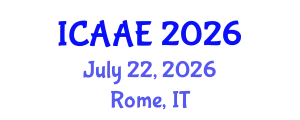 International Conference on Aerospace and Aviation Engineering (ICAAE) July 22, 2026 - Rome, Italy